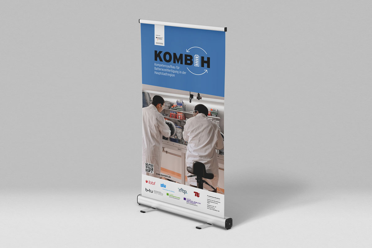 Corporate Design für Batterie-Projekt: Roll-Up