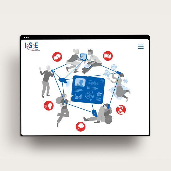 Projektvorschau: Illustrationen und Logoentwicklung für das ISE LAB – digitales Lernprojekt des LI Hamburg mit sieben Lernorten für schulische Medienbildung