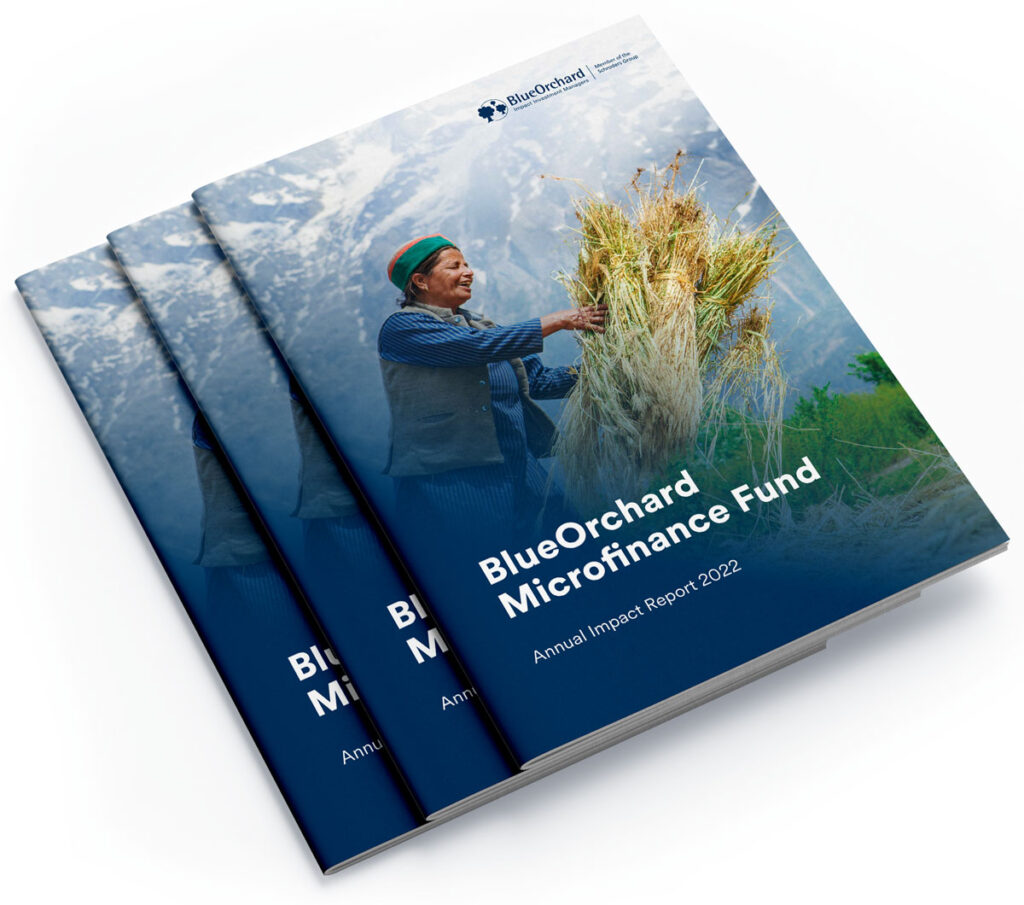 Grafikdesign und Infografik für Jahresbericht – Impact Investment Fund: Foto der Printversion